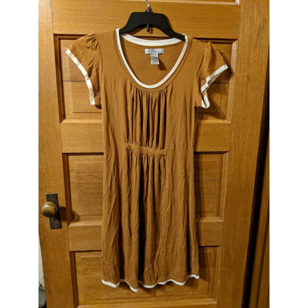 Catwalk Studio Shirt Dress Size S Brown T-shirt Modest Womens